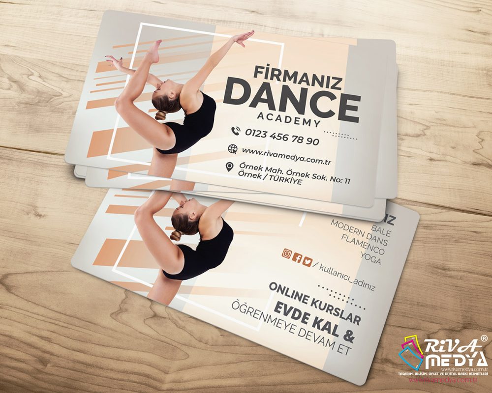 Dance Academy Kartvizit - Hazır Kartvizit Tasarımı